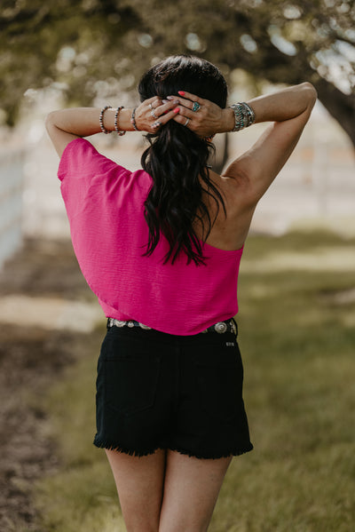 The Athena Blouse - Hot Pink