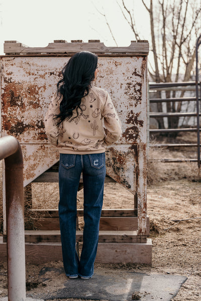 Western Babe Embroidered Sweatshirt