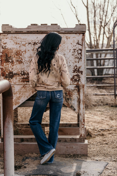 Western Babe Embroidered Sweatshirt