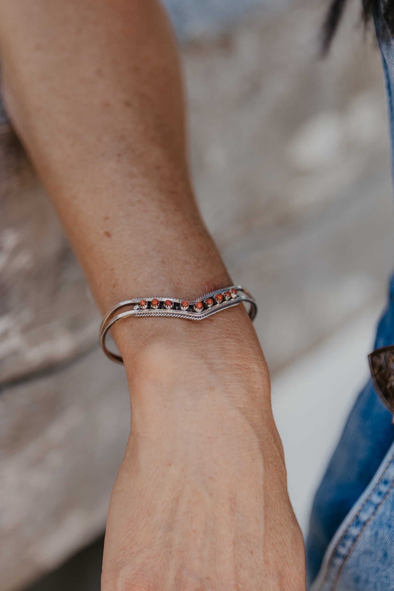 The Venus V Cuff - Coral