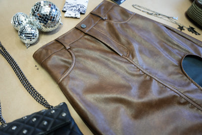 Limousine Leather Skirt