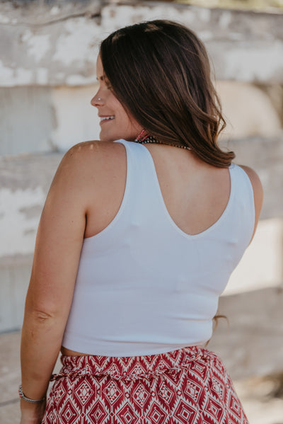 The Carter Crop Top - White