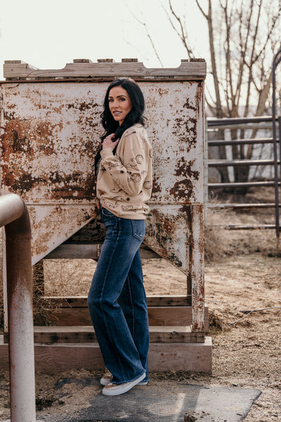 Western Babe Embroidered Sweatshirt