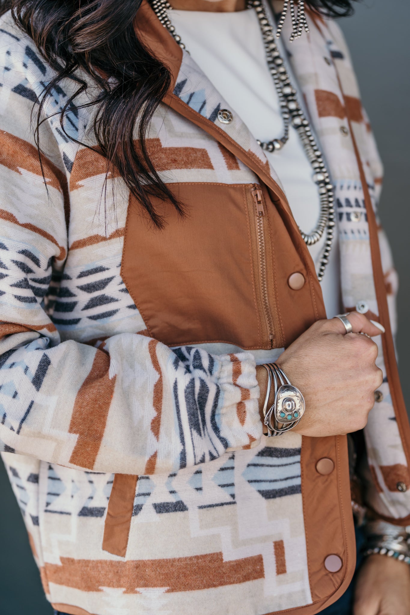 The Braxton Jacket - Copper Aztec