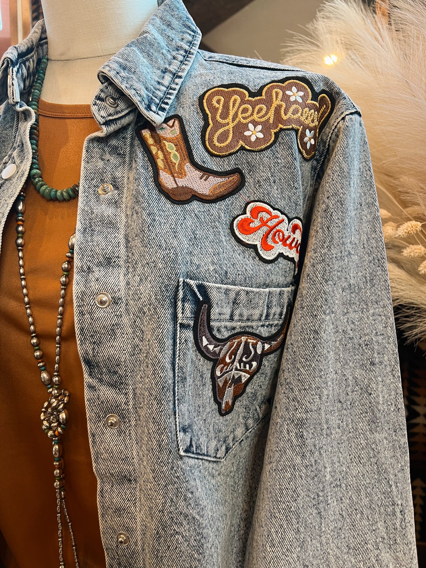 Western Patch Denim Jacket