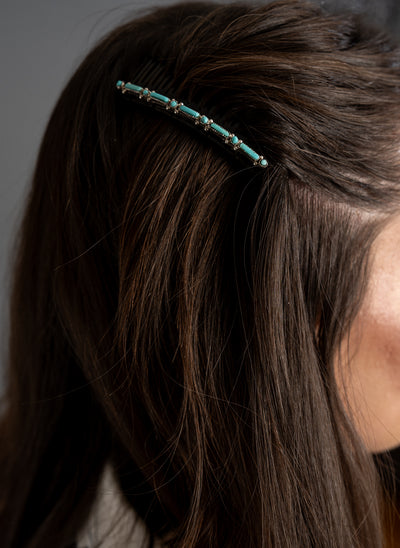 Turquoise Hair Comb