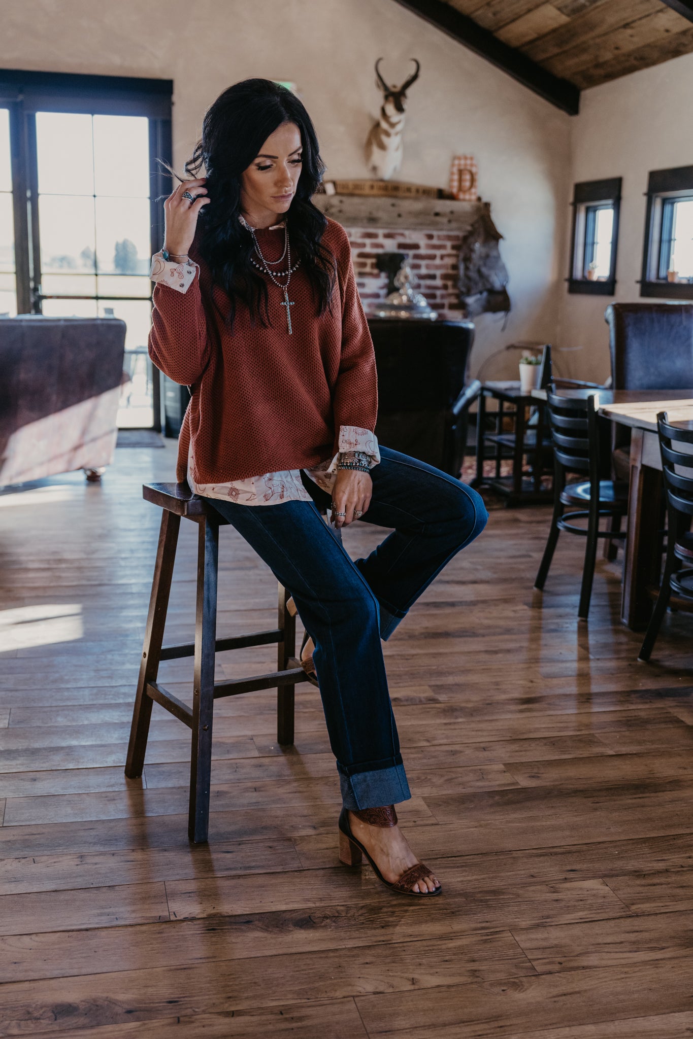 The Slate Creek Sweater - Spice