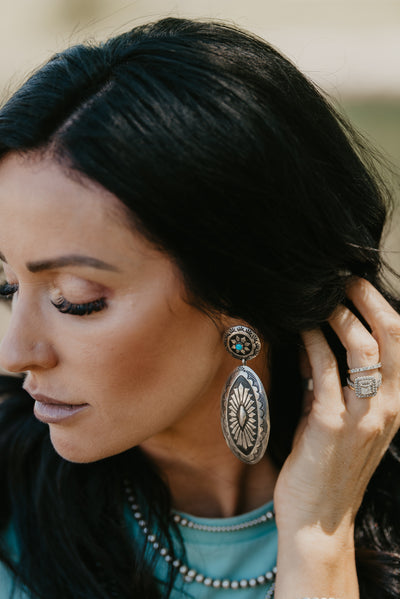 Wanda Silver & Turquoise Earrings