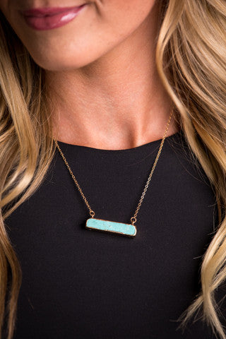 West & Co Turquoise Bar - Gold