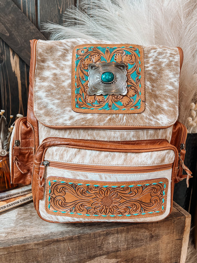 Tan Reckless Cowhide Backpack - Option 4