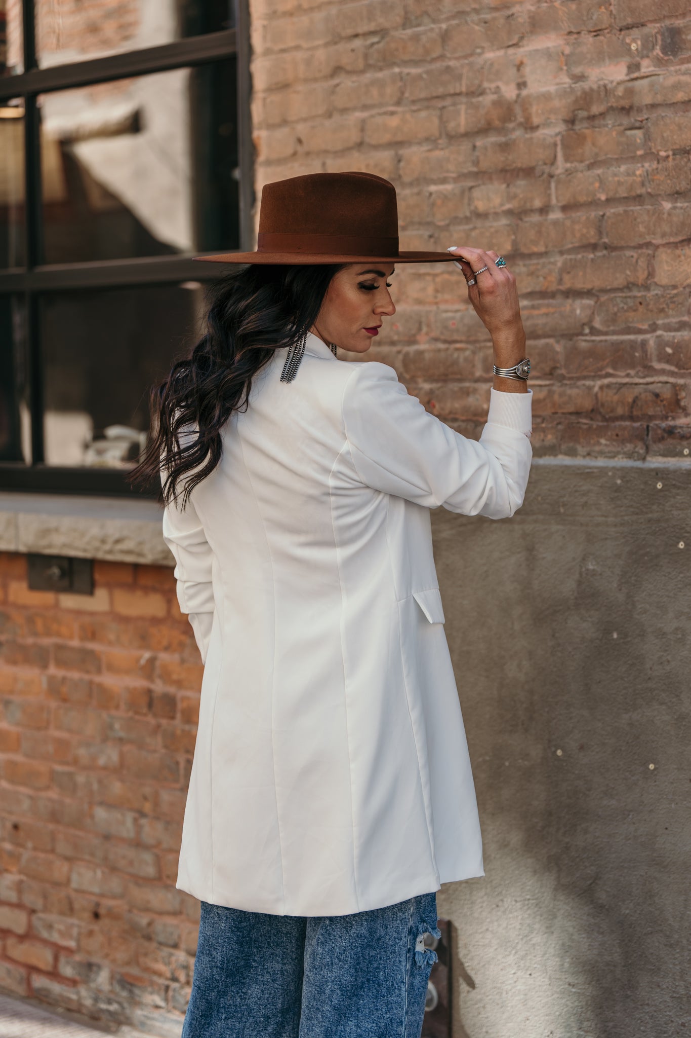 The Trevor Boyfriend Blazer - White