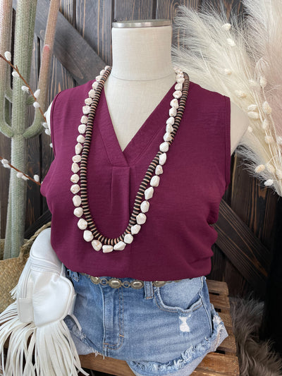 The Beach Bar Tank - Burgundy