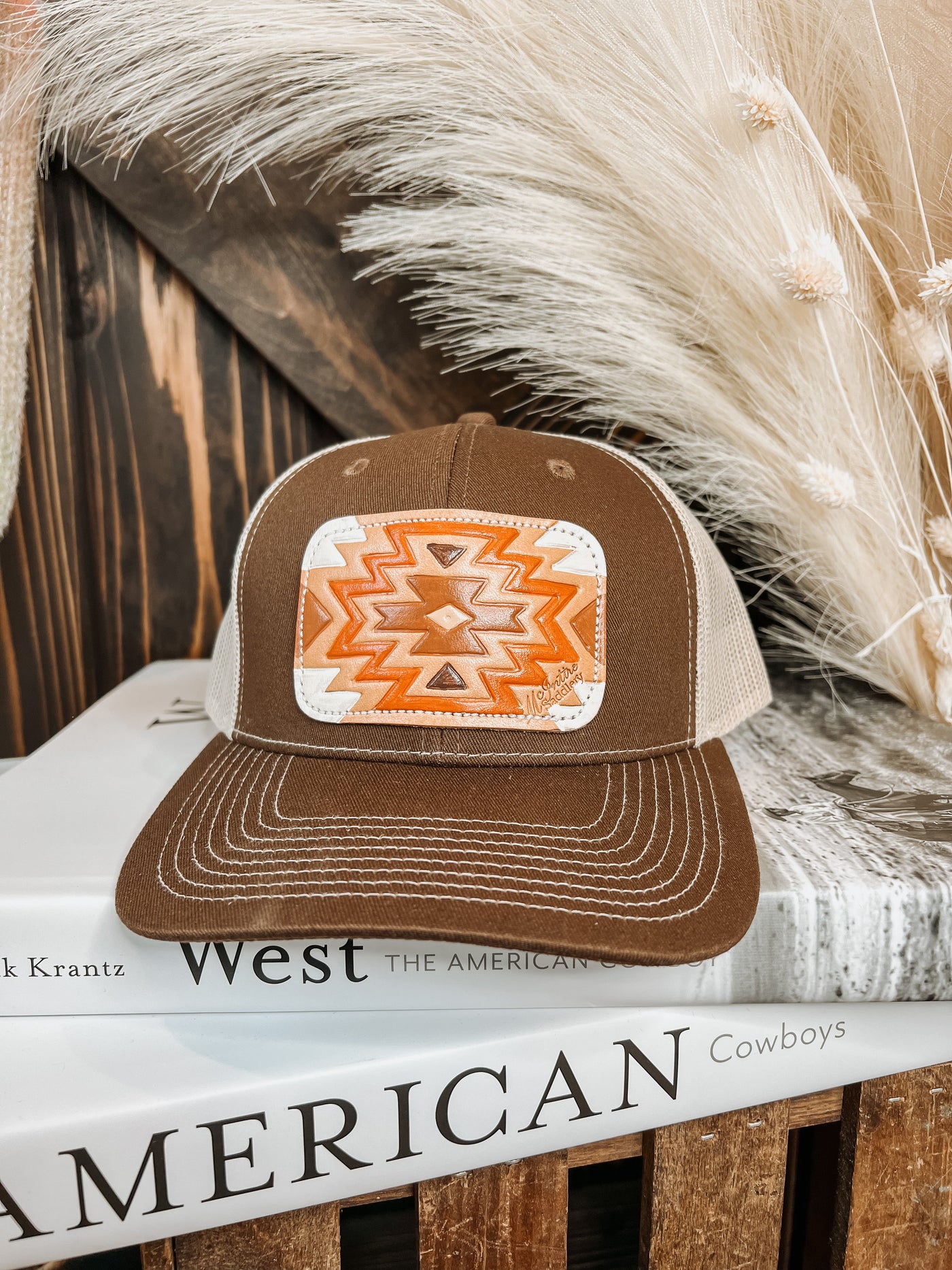 Rust Aztec Western Trucker Hat