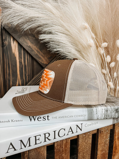 Rust Aztec Western Trucker Hat