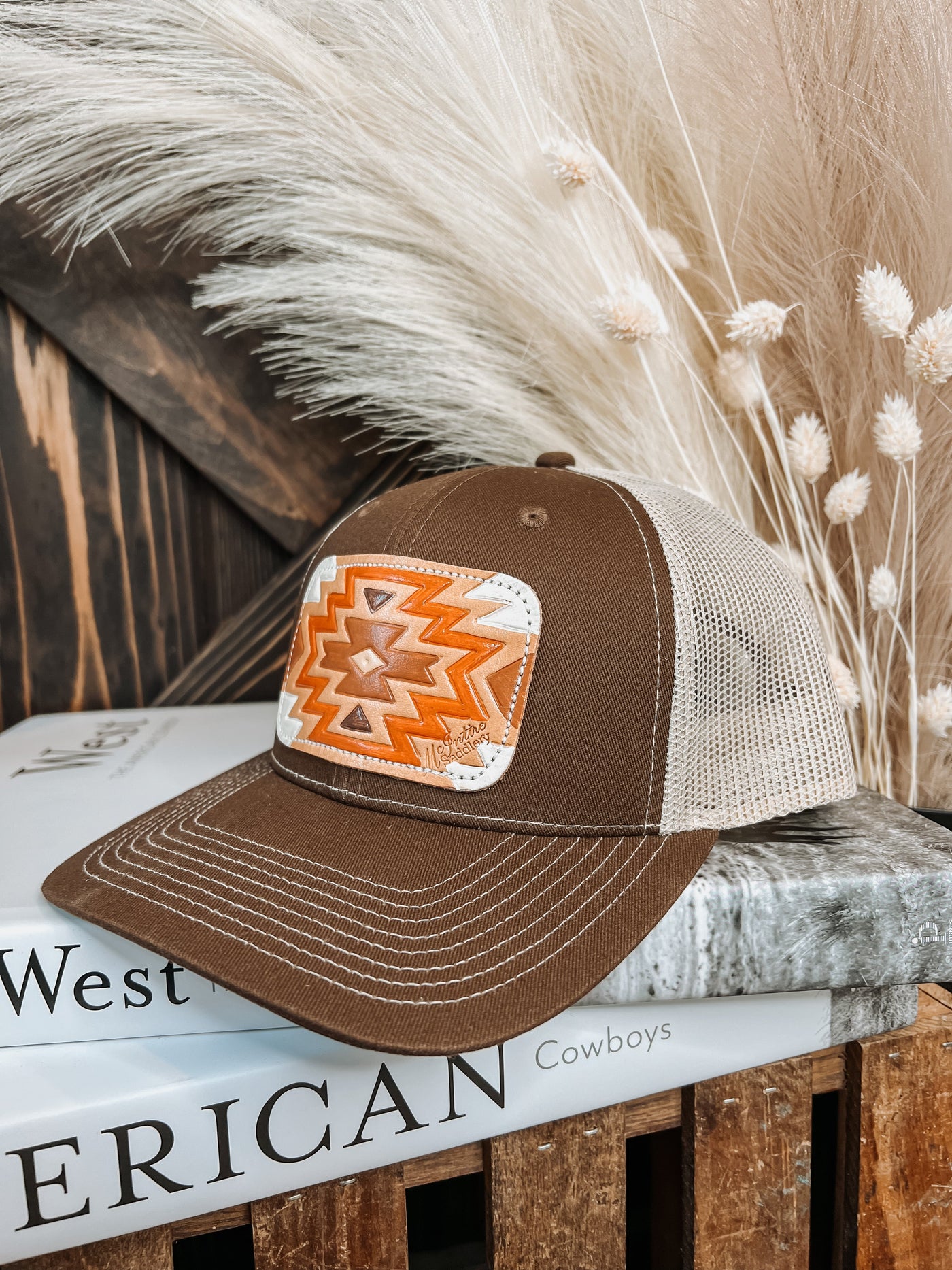 Rust Aztec Western Trucker Hat